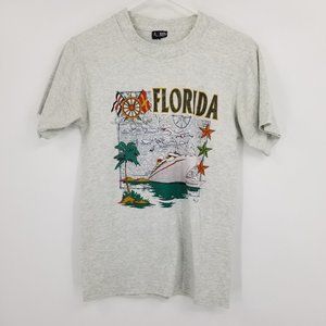 Vintage Florida Single Stitch Graphic Short‎ Sleeved Shirt Size Small